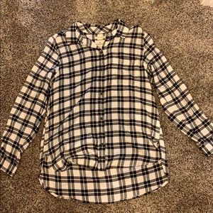 Black and white plaid flannel